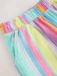 Rainbow Stripe Textured Shorts