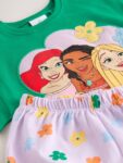 Green Disney Princess Shorts Set