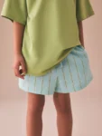 Blue/ White Stripe Pullon Shorts