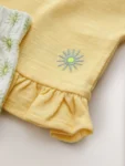 Yellow Flower Wide Leg Trousers Set