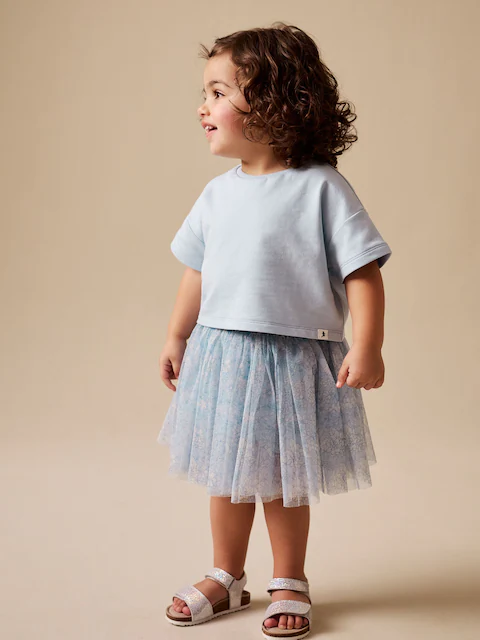 Blue Top and Tutu Skirt Set
