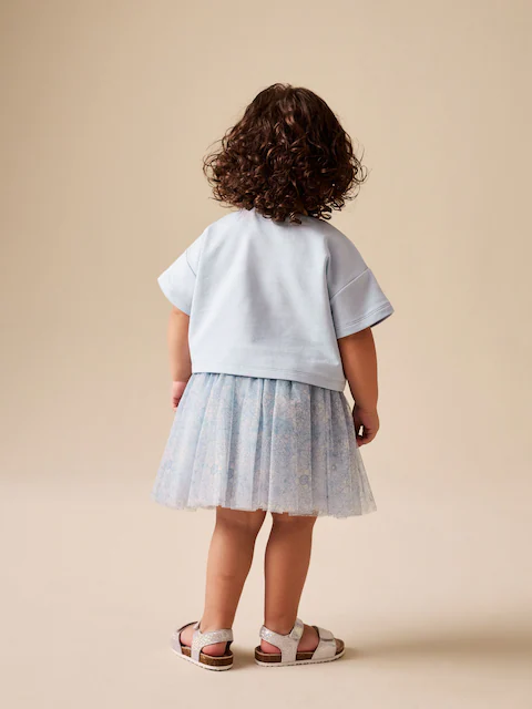 Blue Top and Tutu Skirt Set
