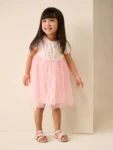 Rainbow Spot Mesh Skirt Dress