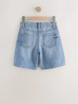 Mid Blue Regular Length Jort Shorts