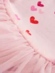 Pink Hearts Mesh Skirt Dress