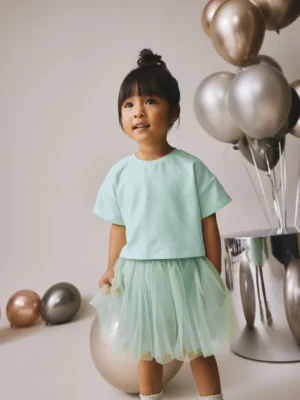 Mint Green Top and Tutu Skirt Set
