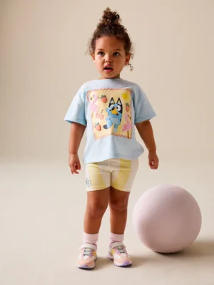 Blue Bluey Short Sleeve Top and Shorts Set