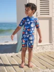 Navy Nautical Sunsafe All-In-One Swimsuit