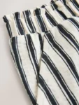 Black/White Stripe Textured Shorts