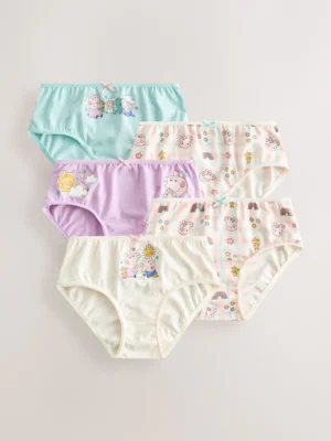 Pink/Blue Peppa Pig Briefs 5 Pack
