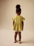 Green Ditsy Floral Ribbed Top and Cycle Shorts Set