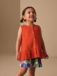 Red Peplum Vest and Shorts Set