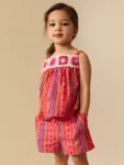 Multi Stripe Crochet Top And Short Set
