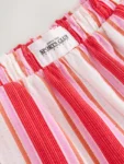 Red/Pink Stripe Textured Shorts