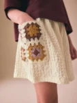 Cream Crochet Pocket Shorts