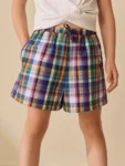 Multicoloured Check Pullon Shorts