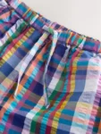 Multicoloured Check Pullon Shorts