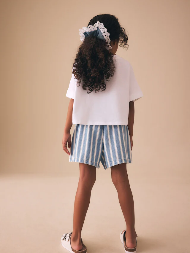 Blue/White Stripe Shorts