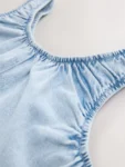 Light Wash Denim Strappy Playsuit