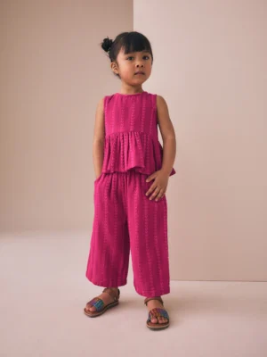 Berry Pink Top And Trousers Set