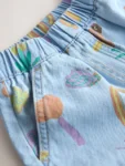 Denim Ladybug Print Character Set