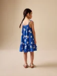 Cobalt Blue Angel Sleeve Dress