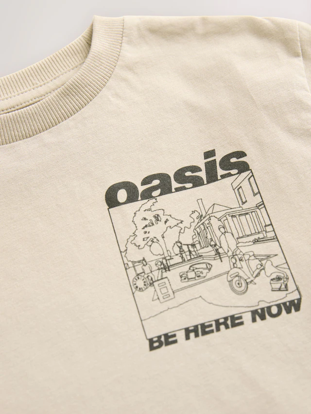 Oasis Stone Short Sleeve Band Graphic T-Shirt