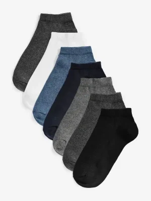 Multi 7 Pack Cotton Rich Trainer Socks