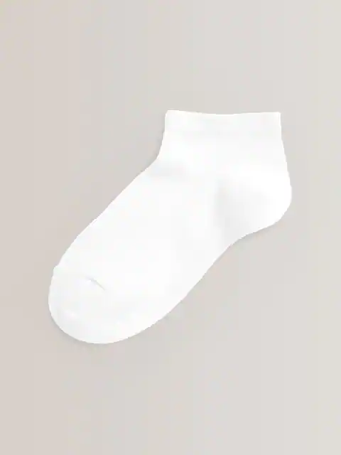 White 7 Pack Cotton Rich Trainer Socks