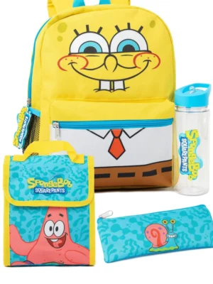 Vanilla Underground Yellow SpongeBob SquarePants Unisex Kids 4 Piece Backpack