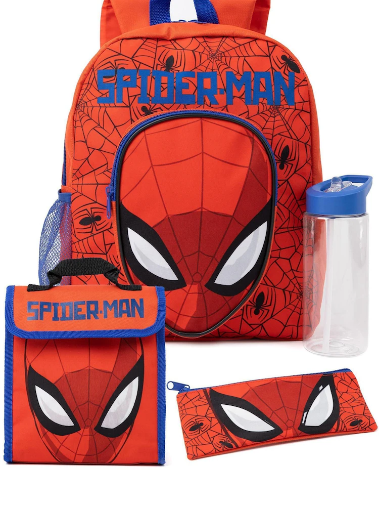 Vanilla Underground Red Spiderman Licensing 4 Piece Backpack Set