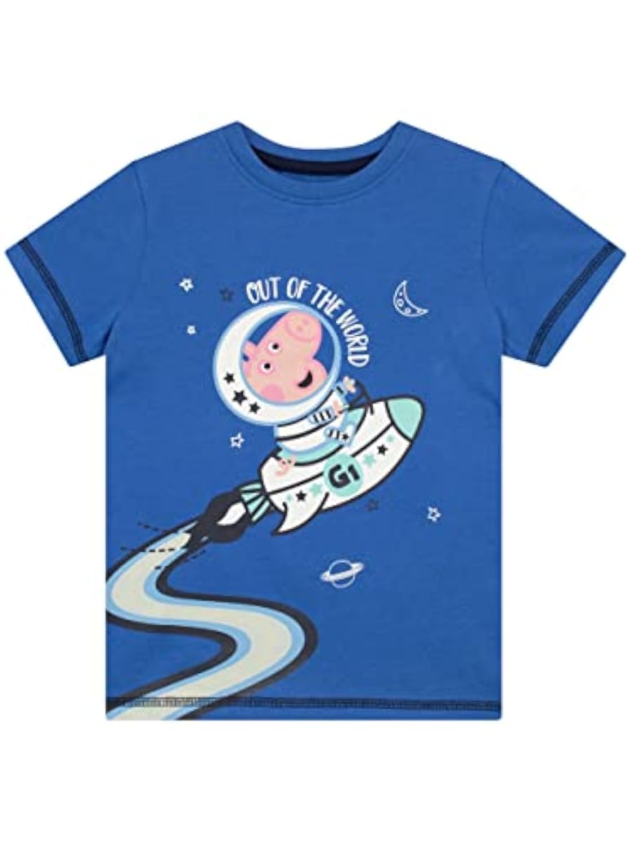 Peppa Pig Boys' T-Shirt George Pig Blue