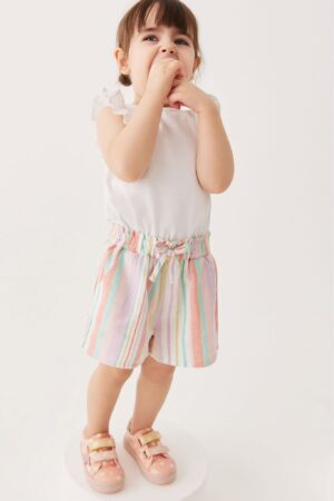 Rainbow Striped Shorts