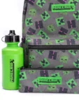 Vanilla Underground Grey Minecraft Boys Creeper 4 Piece Backpack Set