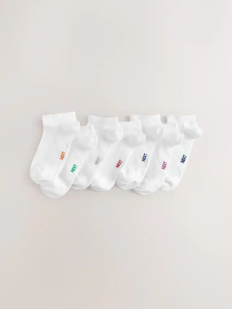 White Cotton Rich Trainer Socks 7 Pack