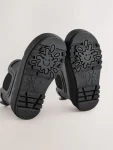 Black Plain Warm Lined Ankle Wellies