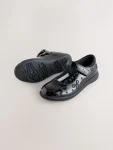 Black Patent Standard Fit (F) Embroidery Bow Mary Jane