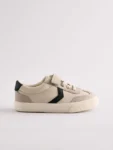 Grey Wide Fit (G) Touch Fastening Elastic Lace Trainers