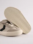 Grey Wide Fit (G) Touch Fastening Elastic Lace Trainers