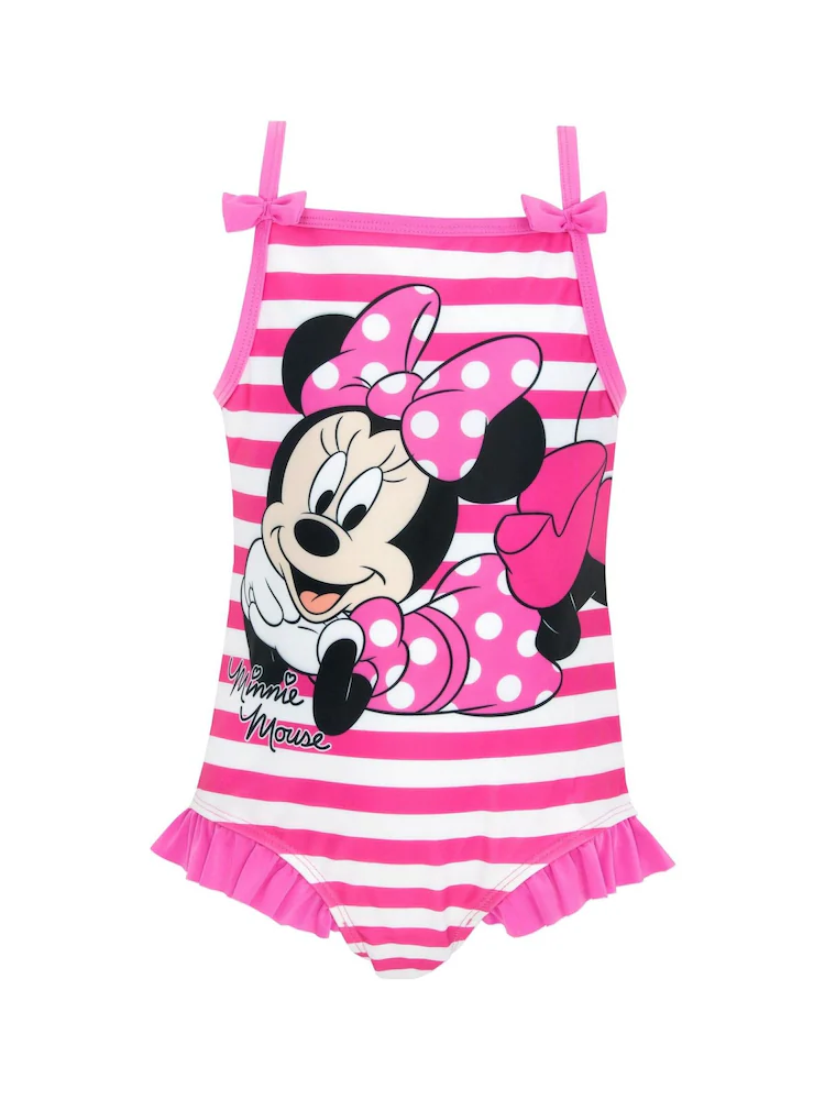 Character Pink Minnie Mouse Swimsuit Pink Stripe Minnie