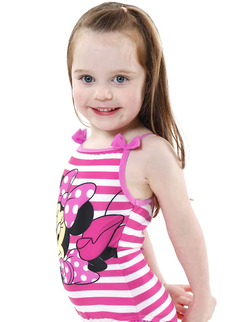Character Pink Minnie Mouse Swimsuit Pink Stripe Minnie
