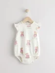 White I Love My Mummy Baby Bloomer Romper