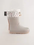 Brown Printed Character Thinsulate Lined Cuff Wellies