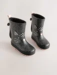 Black Cat Wellies