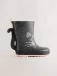 Black Cat Wellies