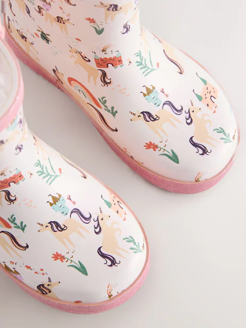 Pink Unicorn Handle Wellies