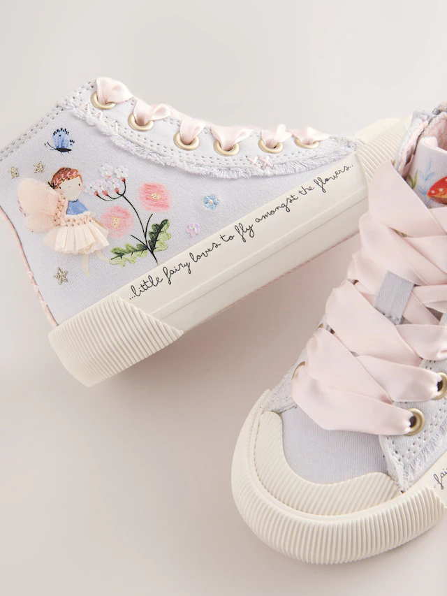 Lilac Purple Fairy Standard Fit (F) High Top Trainers
