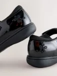 Black Patent Wide Fit (G) Embroidery Bow Mary Jane