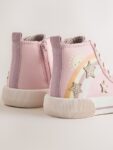Pink Rainbow Wide Fit (G) High Top Trainers