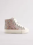 Multi Glitter Wide Fit (G) High Top Trainers